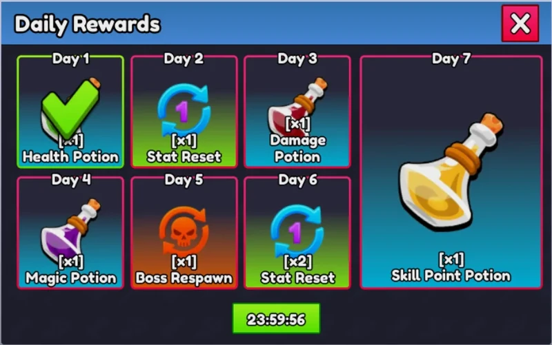 Standard Daily Rewards